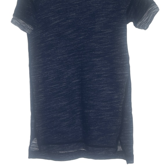 Madewell Marled Blue Short Sleeve Sweater Dress - Picture 3 of 9